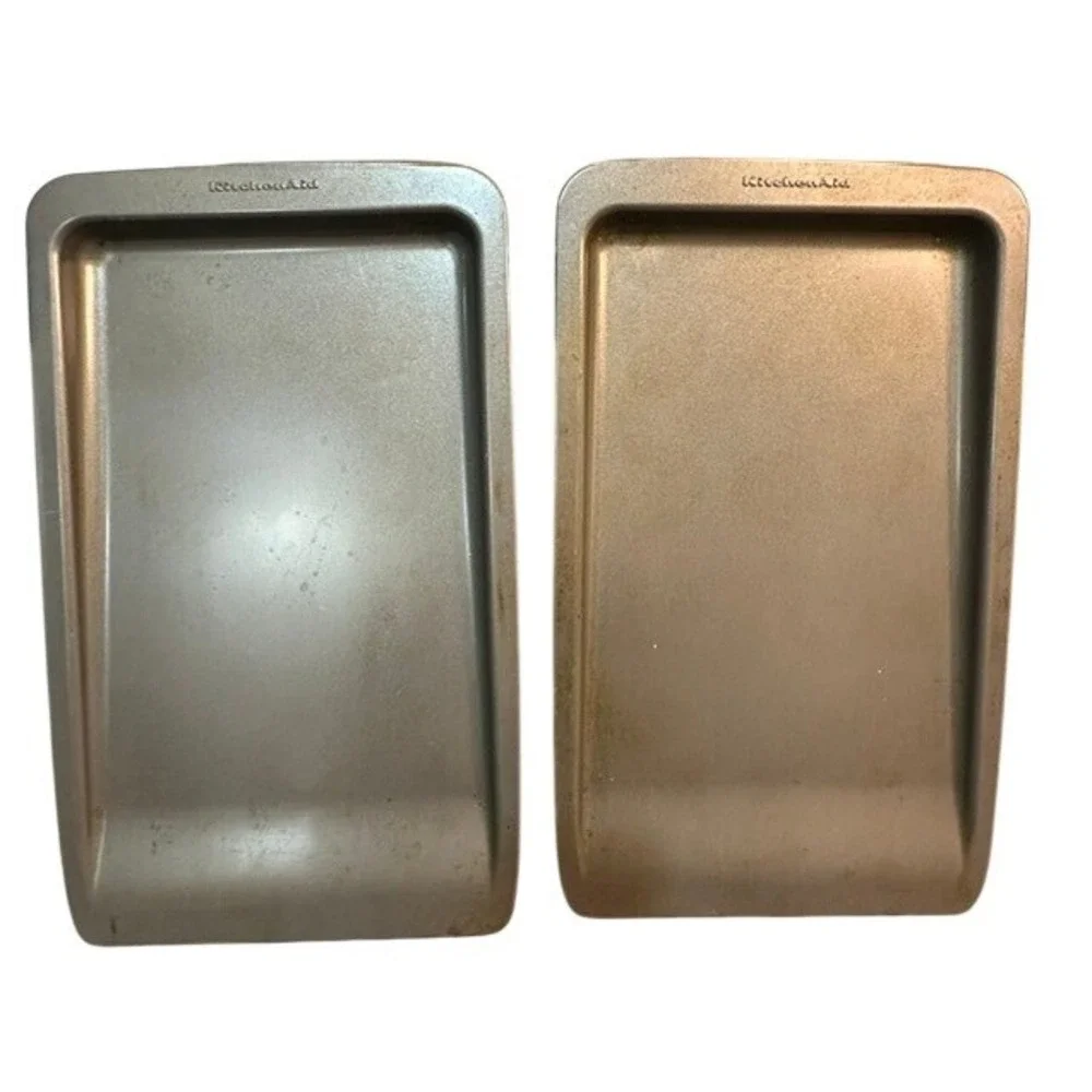 KitchenAid Baking Sheet Pan Lot 2 Farmhouse Gray Nonstick Steel 17x11
